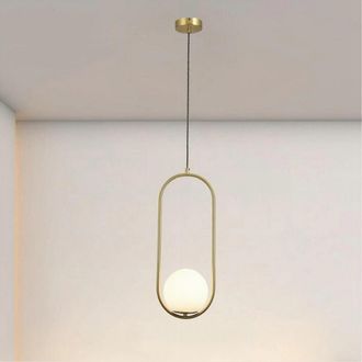 Trade Shop Trade Shop - Sospensiones Oval Con Attacco Vetro E27 Moderna Minimal 32835