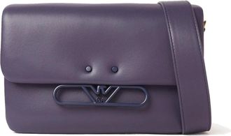 Emporio Armani Mini Leren Crossbodytas - Dames - Schoudertassen - Paars - ONE Size - Katoen - Tassen
