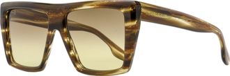 Victoria Beckham Womens Oversized Square Sunglasses VB686S 228 Brown Horn 56mm
