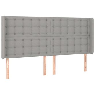 vidaXL Vidaxl - Testiera Ad Orecchio Grigio Chiaro 183x16x118/128 Cm In Tessuto
