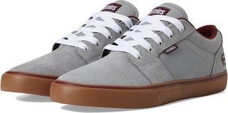 Etnies Barge LS Mens Skate Shoes Grey/Gum/Red : 9.5 D - Medium, Canvas/Suede