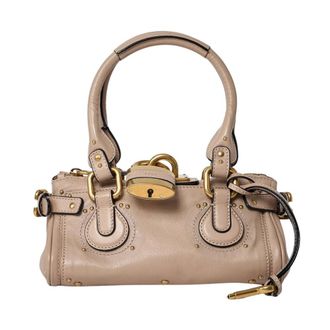 Chlo&eacute; Tassen, Dames, Roze, ONE Size, Leer, Small Paddington Chain Schoudertas