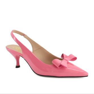 Andrea Womens Slingback Bow Pumps In Pink