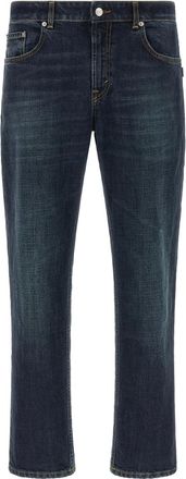 Department Five Blue Straight Mid Rise Jeans