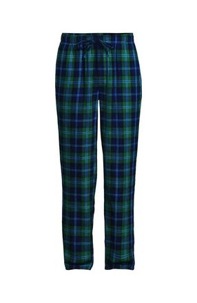 Lands End Flannel Pajama Pants in Light Emerald Blackwatch at Nordstrom, Size Xx-Large