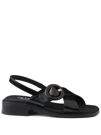 【送料&関税込】Prada Leather Sandals Prada Patent Leather Sandals | Saks Fifth Avenue