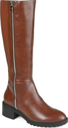 Journee Collection Morgaan Boots Womens Brown Comfort Knee High ZOGG1915
