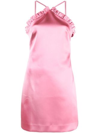 P.A.R.O.S.H. Abito corto con ruches - Rosa