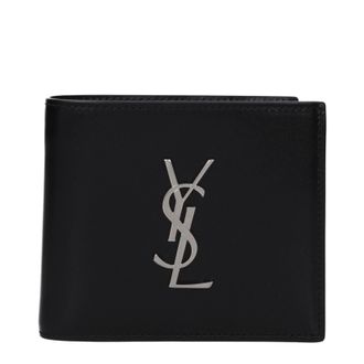 Saint Laurent Herrens Geldb&ouml;rse aus schwarzem Leder