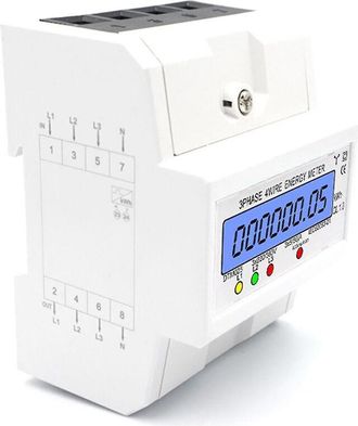 OEM Medidor De Energ&iacute;a Trif&aacute;sico De 4 Hilos 220/380 V 5-80 A Consumo De Energ&iacute;a Kwh Montaje En Carril Din Medidor De Energ&iacute;a El&eacute;ctrica Digital Con Pantall