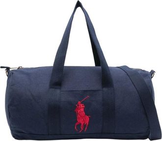 Polo Ralph Lauren Player Duffle - unisex - Tassen - Blauw - Maat: ONE Size Katoen