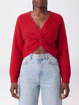Twinset Maglia in misto lana e cashmere con scollo a V e orlo asimmetrico