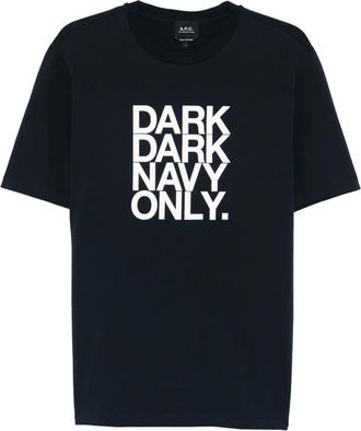 A.P.C. T-shirt con stampa - Blu