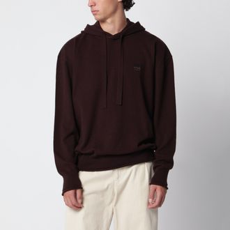 Loewe Felpa con cappuccio marrone scura