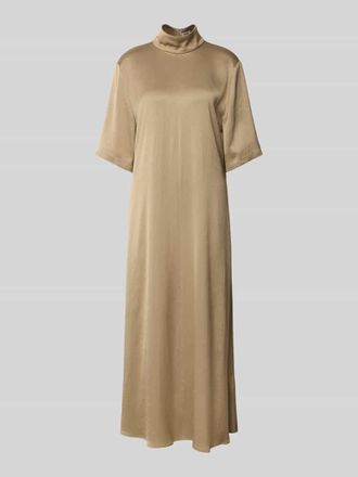 Drykorn Maxikleid mit Stehkragen und 1/2-Arm in Camel, Gr&ouml;&szlig;e 34