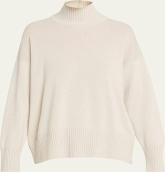 Eskandar Cashmere Small Long Sleeve High Neck Sweater - Mid Length