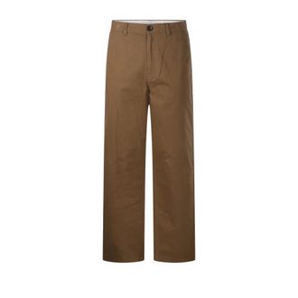 Dunst Broeken, Heren, Bruin, M, Katoen, Straight Chino Slacks