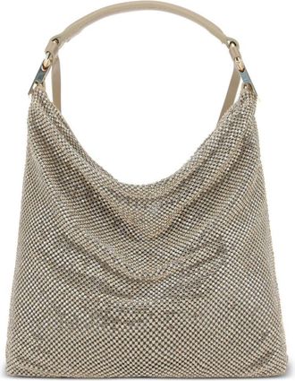 Benedetta Bruzziches Bella Ciao shoulder bag - women - Aluminium/Fabric/Organic Silk/Rhinestone - One Size - Gold