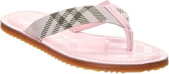 Burberry Pavilion Canvas & Leather Sandal