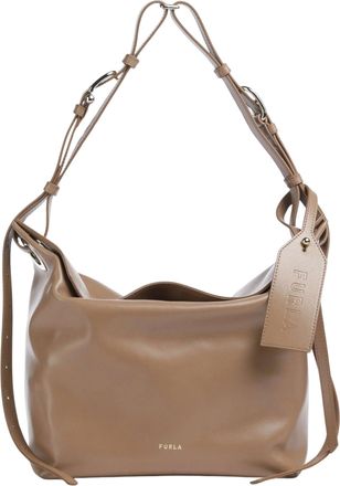 Furla Slouchy Shoulder Bag With Magnetic Clasp And Gold-Tone Fittings