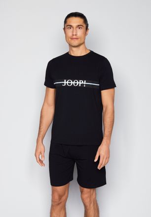 Joop Shorty JOOP Core, Herren, Gr. XXL, schwarz, Jersey, Obermaterial: 95% Baumwolle, 5% Elasthan, bequem kurz, Rundhals, Homewear-Sets Shorty, mit kurzem 