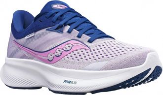 Saucony Womens Ride 16 Running Shoes In Mauve/indigo