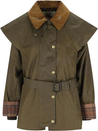 Barbour LWX Cape - - Jackets - Donna - Verde - M