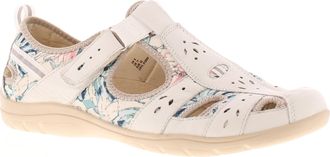 Free Spirit Womens Sandals Walking Cleveland Touch Fastening Off-white Textile - Size UK 5