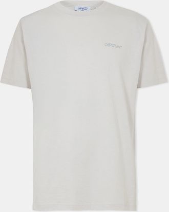Off-white Mens Off White Bookish Slim T in Stone/Anthrc - Grey - Size X-Large