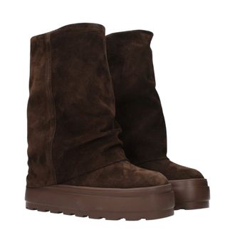 Casadei Womens Brown Leather Ankle Boots