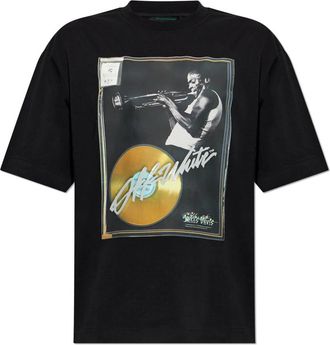 Off-white Bedruikt T-shirt - Heren - T-shirts - Zwart - 2XL - Katoen - Tops