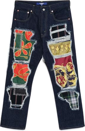 Junya Watanabe Jeans con design patchwork - Blu