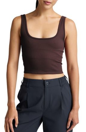 Beyond Yoga Keep it Cool Seamless Crop Tank in Iced Mocha at Nordstrom, Size X-Small