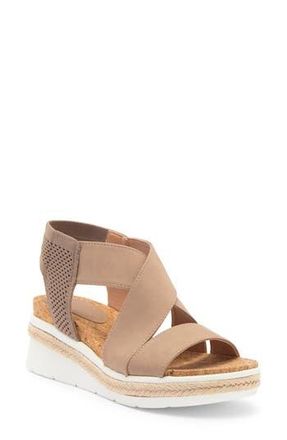 Adrienne Vittadini Carri Platform Wedge Sandal in Lt Taupe-Bs at Nordstrom Rack, Size 9.5