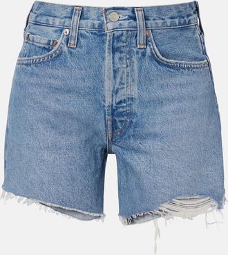 A Gold E Parker Long distressed denim shorts