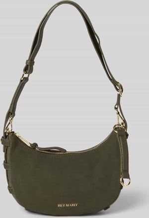 Hey Marly Handtasche aus Rindsleder Modell Lifetime Sister Suede in Dunkelgruen, Größe 1