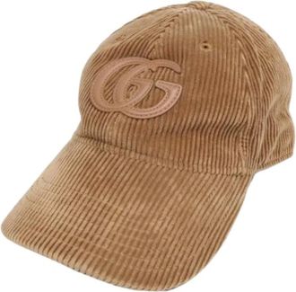 Gucci Pre-owned Velluto a coste hats - - Pre-owned - Uomo - Marrone - ONE SIZE