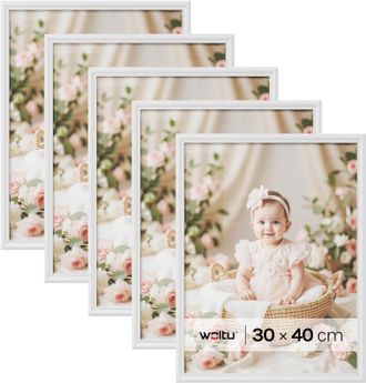 Woltu Marcos De Fotos Originales De Madera Juego De 5 Marcos Para Fotos Mesa Pared Marcos Moderno De Estilo 30x40 Cm Marcos Vintage Para Gift Regalo Cumplea