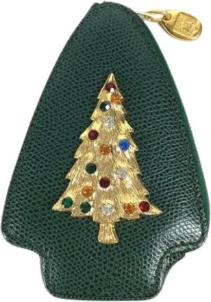 Celine Pre-owned Wallets, female, Green, Size: ONE SIZE Pre-owned Leather Wallet