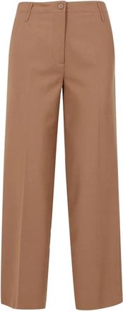 Semicouture Shelby Broeken - Dames - Straight fit broeken - Beige - S - Wol - Broeken