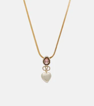 Valentino VLogo embellished necklace