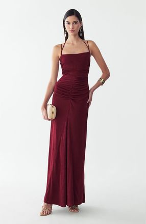 BWLDR Sofia Maxi Dress in Burgundy at Nordstrom, Size 14