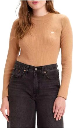 Levi's Dames, Truien, Beige, Maat: 2XS