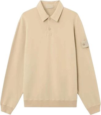 Stone Island Tops, Heren, Beige, 2Xl, Katoen, Ghost Piece Poloshirt Sweater