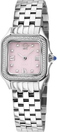 Gevril Group Milan Diamond Pink Dial Ladies Watch 121102B