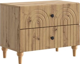 vidaXL Armario De Noche Roble Artisan 62 X 34,5 X 48 Cm Vidaxl