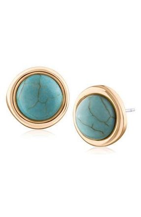 Jardin Turquoise Stud Earrings in Turquoise/Gold at Nordstrom Rack