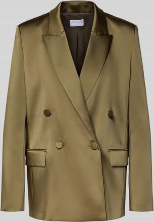 Jake*s Cocktailjacke mit Reverskragen und Pattentaschen in Oliv, Größe 48