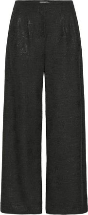 Ichi Ichi, Broeken, Dames, Zwart, M, Polyester, Kate Long Wide Broek