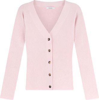 Max Mara Mxmgioiosa Gebreide Cardigan - Dames - Vesten - Roze - S - Wol - Truien & Vesten